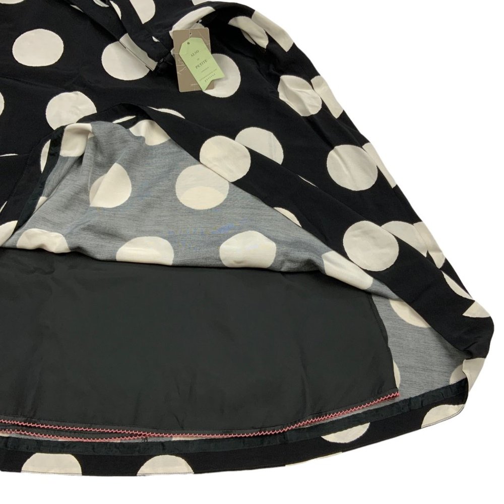 Anthropologie Black & White Polka Dot Midi Skirt - Picture 9 of 11
